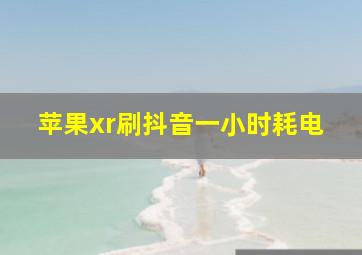 苹果xr刷抖音一小时耗电