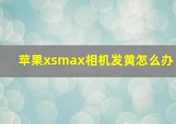 苹果xsmax相机发黄怎么办