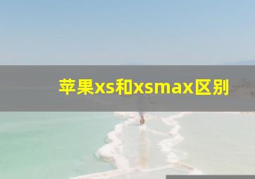 苹果xs和xsmax区别