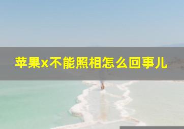 苹果x不能照相怎么回事儿