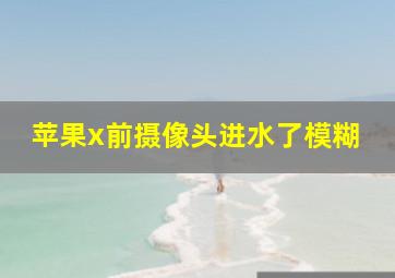 苹果x前摄像头进水了模糊