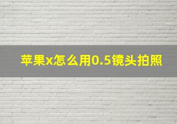 苹果x怎么用0.5镜头拍照