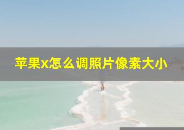 苹果x怎么调照片像素大小