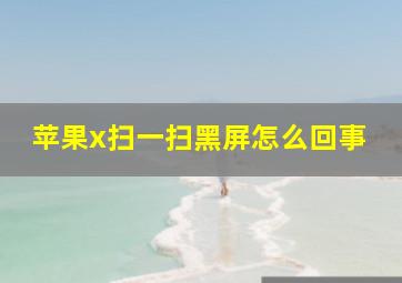 苹果x扫一扫黑屏怎么回事