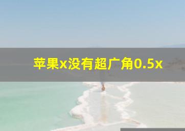 苹果x没有超广角0.5x