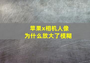 苹果x相机人像为什么放大了模糊