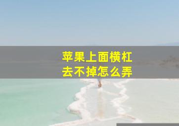 苹果上面横杠去不掉怎么弄