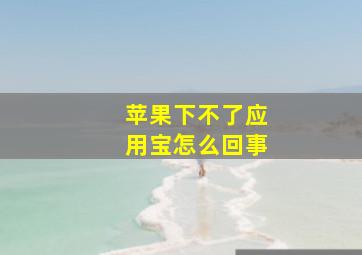 苹果下不了应用宝怎么回事