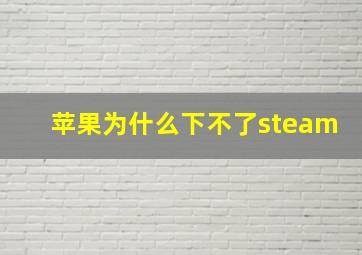 苹果为什么下不了steam