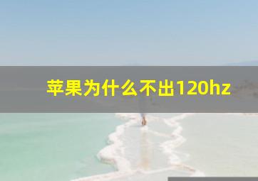 苹果为什么不出120hz