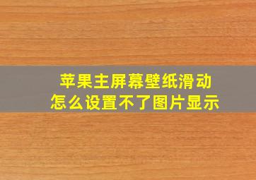 苹果主屏幕壁纸滑动怎么设置不了图片显示