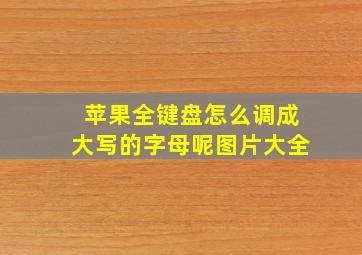 苹果全键盘怎么调成大写的字母呢图片大全