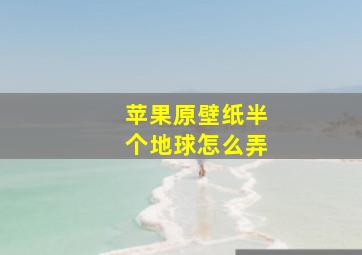 苹果原壁纸半个地球怎么弄