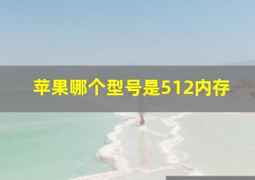 苹果哪个型号是512内存