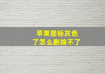 苹果图标灰色了怎么删除不了