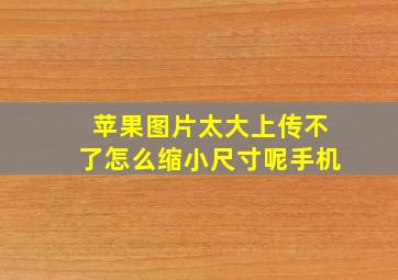 苹果图片太大上传不了怎么缩小尺寸呢手机