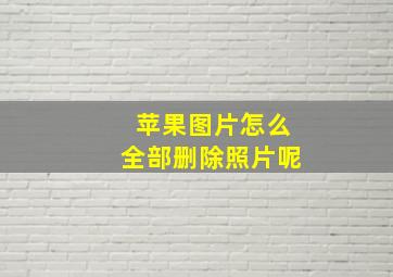 苹果图片怎么全部删除照片呢