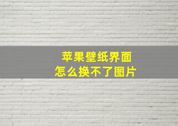 苹果壁纸界面怎么换不了图片