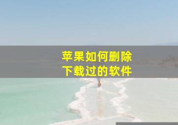 苹果如何删除下载过的软件