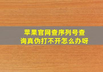 苹果官网查序列号查询真伪打不开怎么办呀