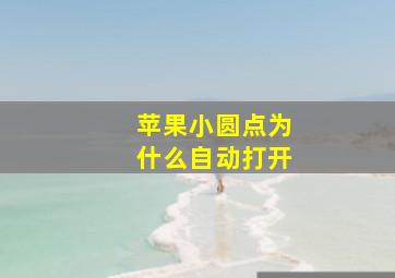 苹果小圆点为什么自动打开