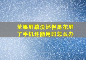 苹果屏幕没坏但是花屏了手机还能用吗怎么办