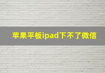 苹果平板ipad下不了微信