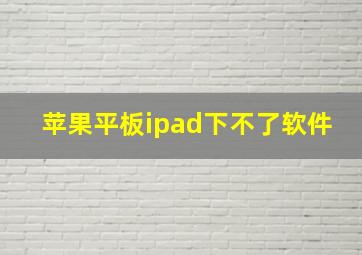 苹果平板ipad下不了软件