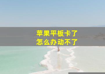 苹果平板卡了怎么办动不了