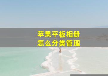 苹果平板相册怎么分类管理