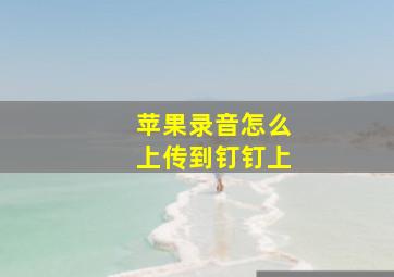 苹果录音怎么上传到钉钉上