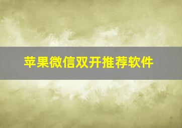 苹果微信双开推荐软件