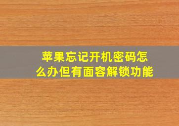 苹果忘记开机密码怎么办但有面容解锁功能