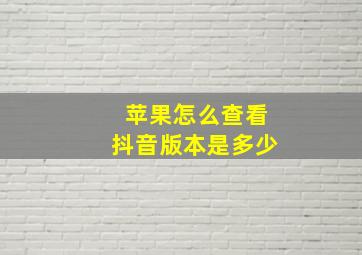 苹果怎么查看抖音版本是多少