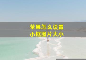 苹果怎么设置小框图片大小