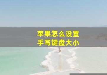 苹果怎么设置手写键盘大小