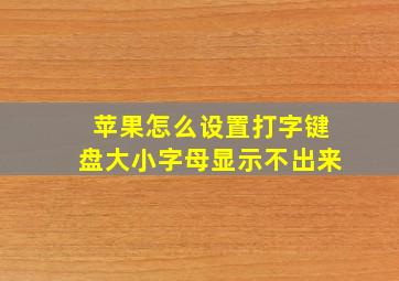 苹果怎么设置打字键盘大小字母显示不出来