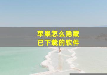 苹果怎么隐藏已下载的软件