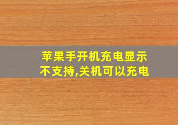 苹果手开机充电显示不支持,关机可以充电