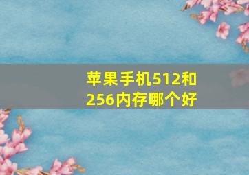 苹果手机512和256内存哪个好