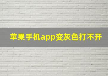 苹果手机app变灰色打不开