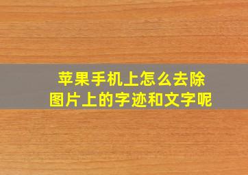 苹果手机上怎么去除图片上的字迹和文字呢