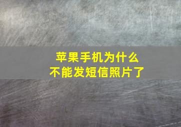 苹果手机为什么不能发短信照片了