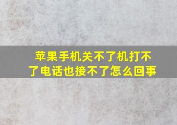 苹果手机关不了机打不了电话也接不了怎么回事