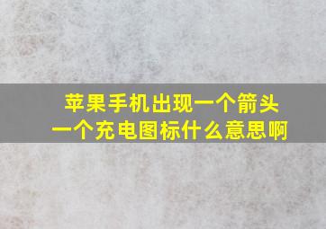 苹果手机出现一个箭头一个充电图标什么意思啊