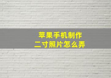 苹果手机制作二寸照片怎么弄