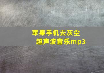 苹果手机去灰尘超声波音乐mp3