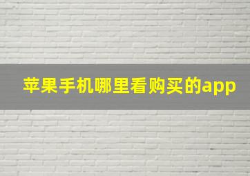 苹果手机哪里看购买的app