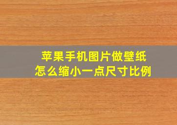 苹果手机图片做壁纸怎么缩小一点尺寸比例