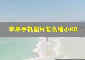 苹果手机图片怎么缩小KB